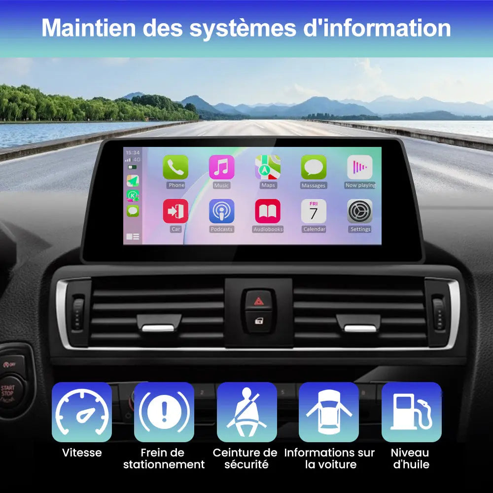 AWESAFE 10,25 Pouces Autoradio Carplay sans Fil Android Auto pour BMW F20 2017-2018 Année avec EVO System,Récepteur Radio multimédia à écran Tactile pour Voiture AWESAFE