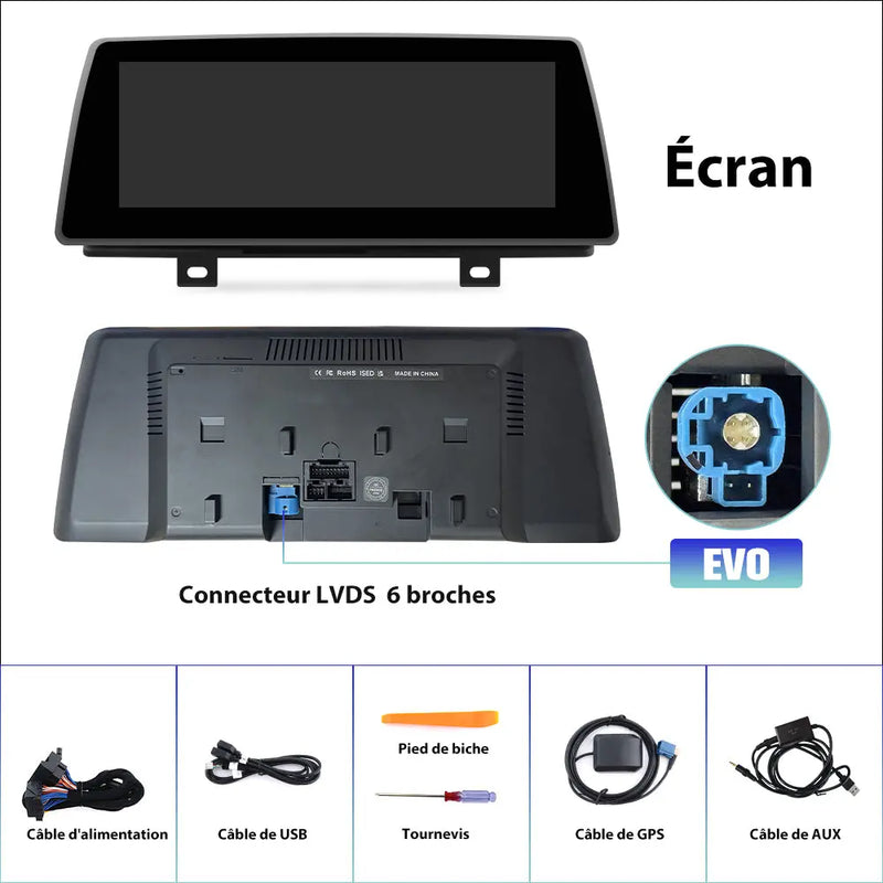 AWESAFE 10,25 Pouces Autoradio Carplay sans Fil Android Auto pour BMW F20 2017-2018 Année avec EVO System,Récepteur Radio multimédia à écran Tactile pour Voiture AWESAFE