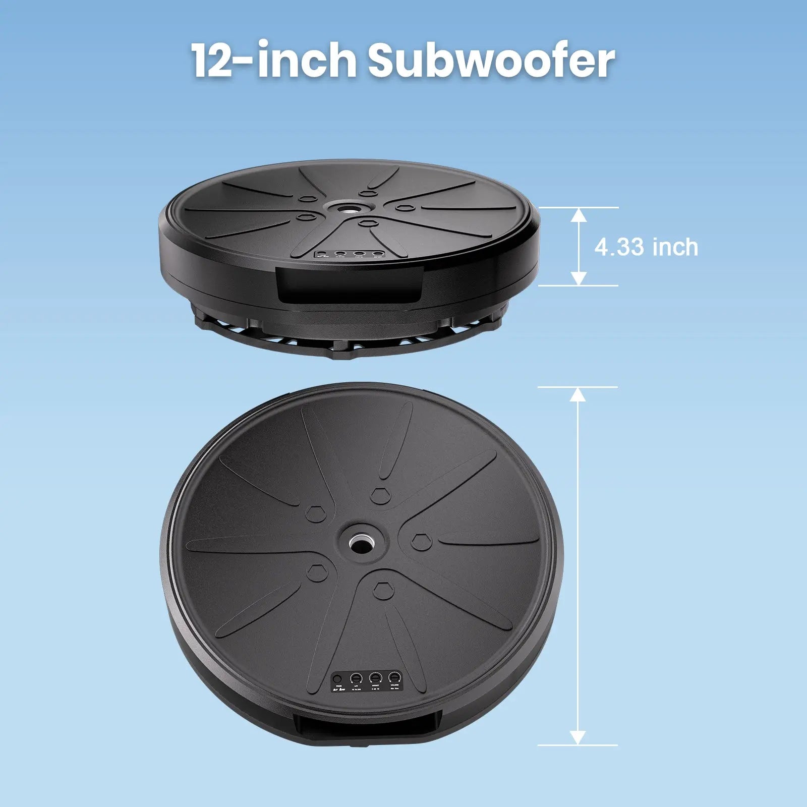 AWESAFE 12 Inch 800W Powered Spare Tire Car Subwoofer with Built-in Am ...