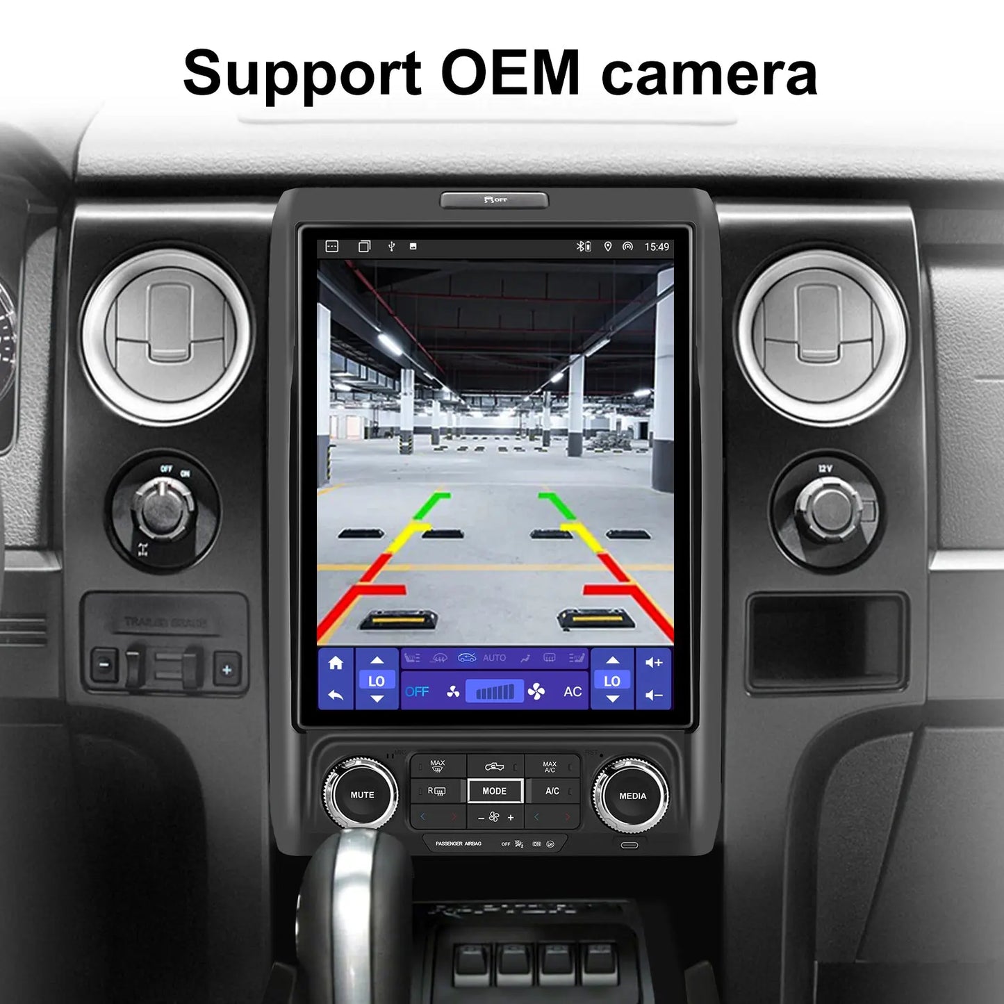 AWESAFE 12.1 Inch Car Radio Stereo for 2013 2014 Ford F-150,4G+64G Qualcomm Chip Headunit with Built-in GPS Bluetooth Wireless Carplay & Android Auto AWESAFE