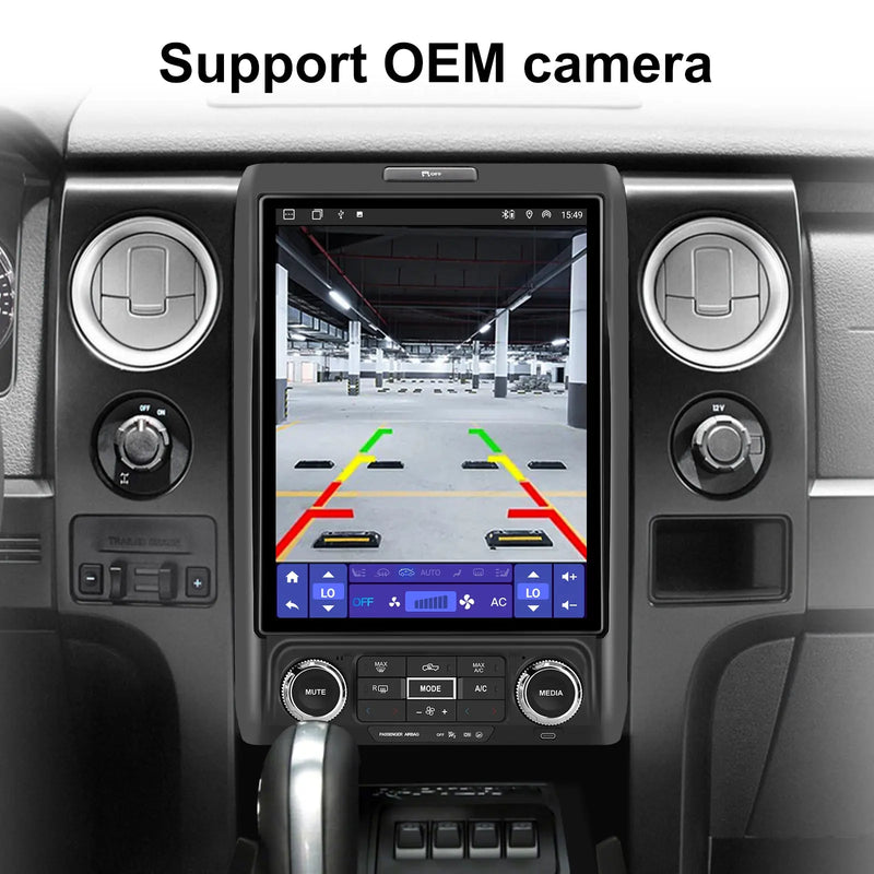 AWESAFE 12.1 Inch Car Radio Stereo for 2013 2014 Ford F-150,4G+64G Qualcomm Chip Headunit with Built-in GPS Bluetooth Wireless Carplay & Android Auto AWESAFE