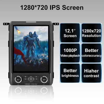 AWESAFE 12.1 Inch Car Radio Stereo for 2013 2014 Ford F-150,4G+64G Qualcomm Chip Headunit with Built-in GPS Bluetooth Wireless Carplay & Android Auto AWESAFE