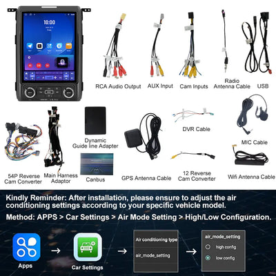 AWESAFE 12.1 Inch Car Radio Stereo for 2013 2014 Ford F-150,4G+64G Qualcomm Chip Headunit with Built-in GPS Bluetooth Wireless Carplay & Android Auto AWESAFE