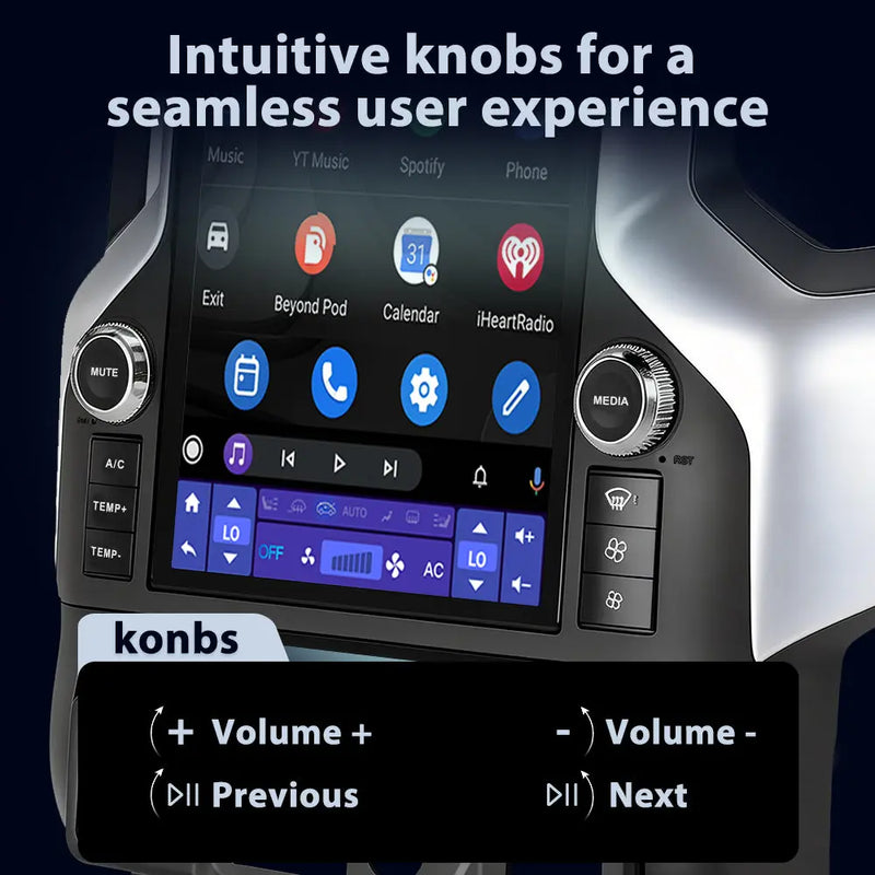 AWESAFE 12.1" Qualcomm 8-core Car Radio Android 13 for Chevy Silverado GMC Sierra 2013-2019 Head Unit with Dual Bluetooth CarPlay Android Auto GPS Navigation FM AM DSP Gyroscope Function AWESAFE