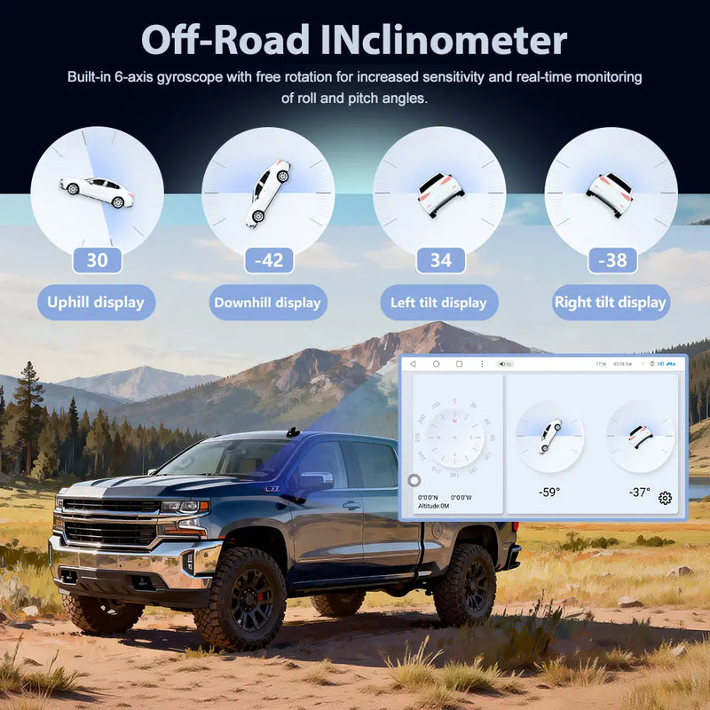 AWESAFE 12.1" Qualcomm 8-core Car Radio Android 13 for Chevy Silverado GMC Sierra 2013-2019 Head Unit with Dual Bluetooth CarPlay Android Auto GPS Navigation FM AM DSP Gyroscope Function AWESAFE