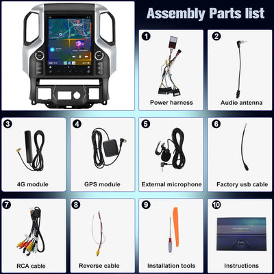 AWESAFE 12.1" Qualcomm 8-core Car Radio Android 13 for Chevy Silverado GMC Sierra 2013-2019 Head Unit with Dual Bluetooth CarPlay Android Auto GPS Navigation FM AM DSP Gyroscope Function AWESAFE