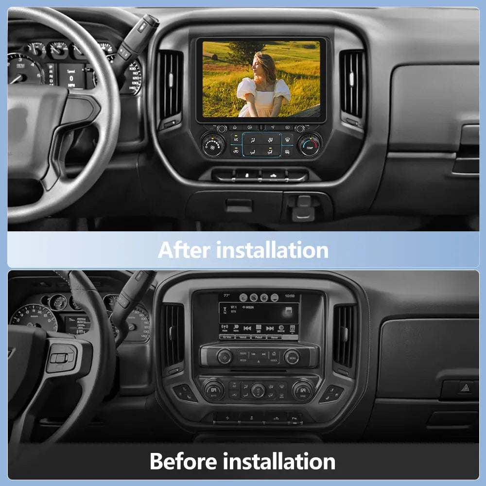 AWESAFE 13.1 inch  4GB RAM 64GB ROM Car Radio Stereo for Chevy Silverado GMC Sierra 2014-2018 with CarPlay Android Auto Backup Camera AWESAFE