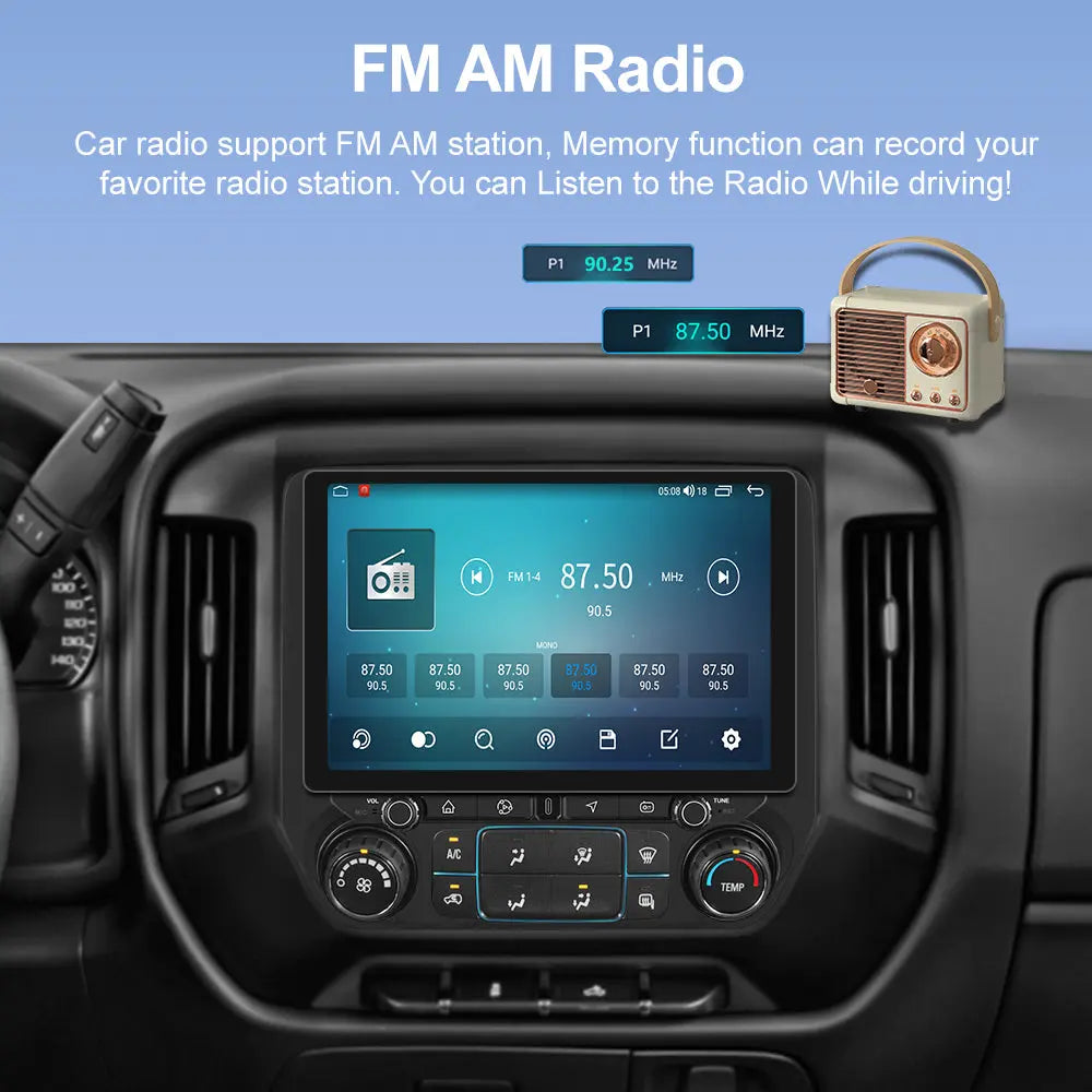 AWESAFE 13.1 inch  4GB RAM 64GB ROM Car Radio Stereo for Chevy Silverado GMC Sierra 2014-2018 with CarPlay Android Auto Backup Camera AWESAFE