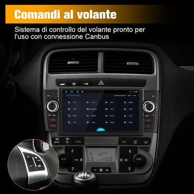 AWESAFE 1DIN Autoradio Android 13 con Schermo Touchscreen 7 Pollici - Per Fiat Grande Punto 2005-2012 - Bluetooth, FM, 4G, CarPlay Wireless e Android Auto - Memoria 4+64GB AWESAFE