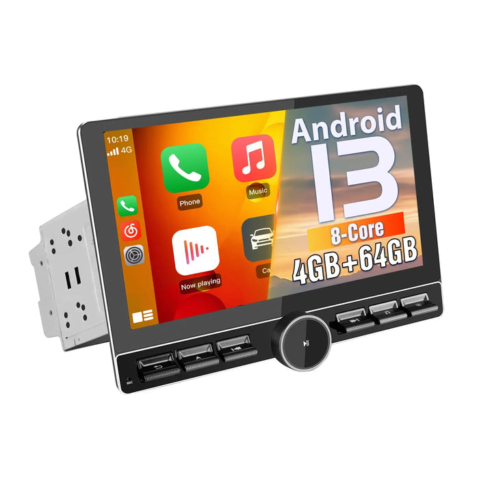 AWESAFE 2 DIN Autoradio Android 13 - Écran Tactile Orientable 10,6" 4+64GB - Bluetooth/FM/AM/WiFi/4G Universel AWESAFE