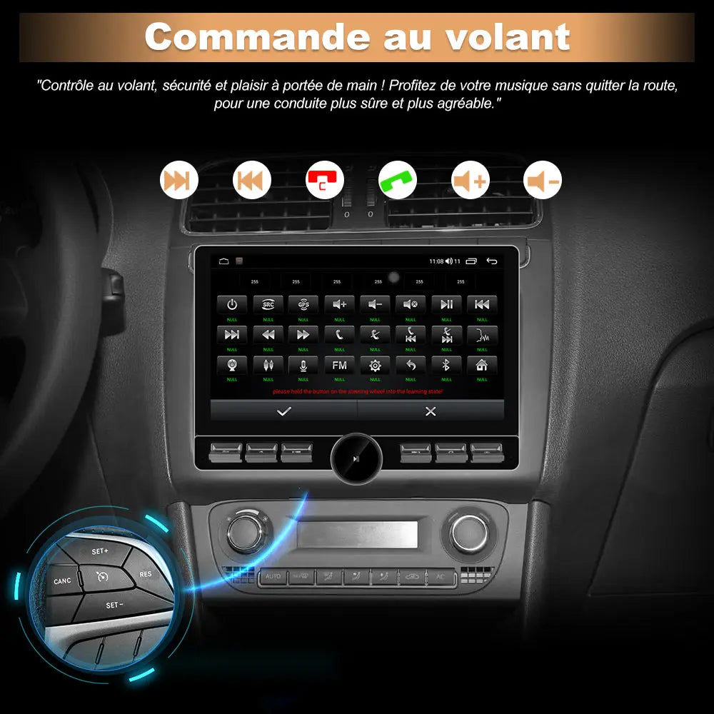 AWESAFE 2 DIN Autoradio Android 13 - Écran Tactile Orientable 10,6" 4+64GB - Bluetooth/FM/AM/WiFi/4G Universel AWESAFE