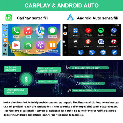 AWESAFE 2 DIN Autoradio Android 13 con Schermo Touchscreen Orientabile da 10,6 Pollici - 4+64GB - Bluetooth, FM, AM, WiFi, 4G AWESAFE