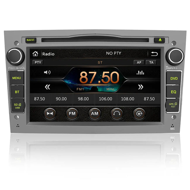 AWESAFE 2-DIN Autoradio mit Navi für Opel, 7 Zoll Touchscreen Radio unterstützt Lenkrad Bedienung USB SD RDS Bluetooth - Grau AWESAFE
