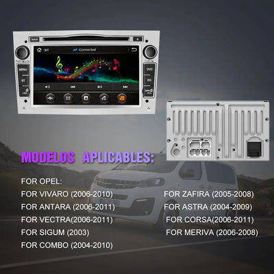 AWESAFE 2-DIN Autoradio mit Navi für Opel, 7 Zoll Touchscreen Radio unterstützt Lenkrad Bedienung USB SD RDS Bluetooth - Grau AWESAFE