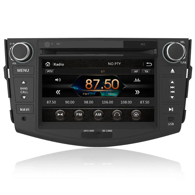 AWESAFE 2 DIN Car Radio for Toyota RAV4 2006-2012 with 7 Inch HD Touch Screen, CD DVD Player with GPS, Bluetooth, FM, RDS, USB, RCA, Support Mirrorlink/Parking Assist/Steering Wheel Control AWESAFE