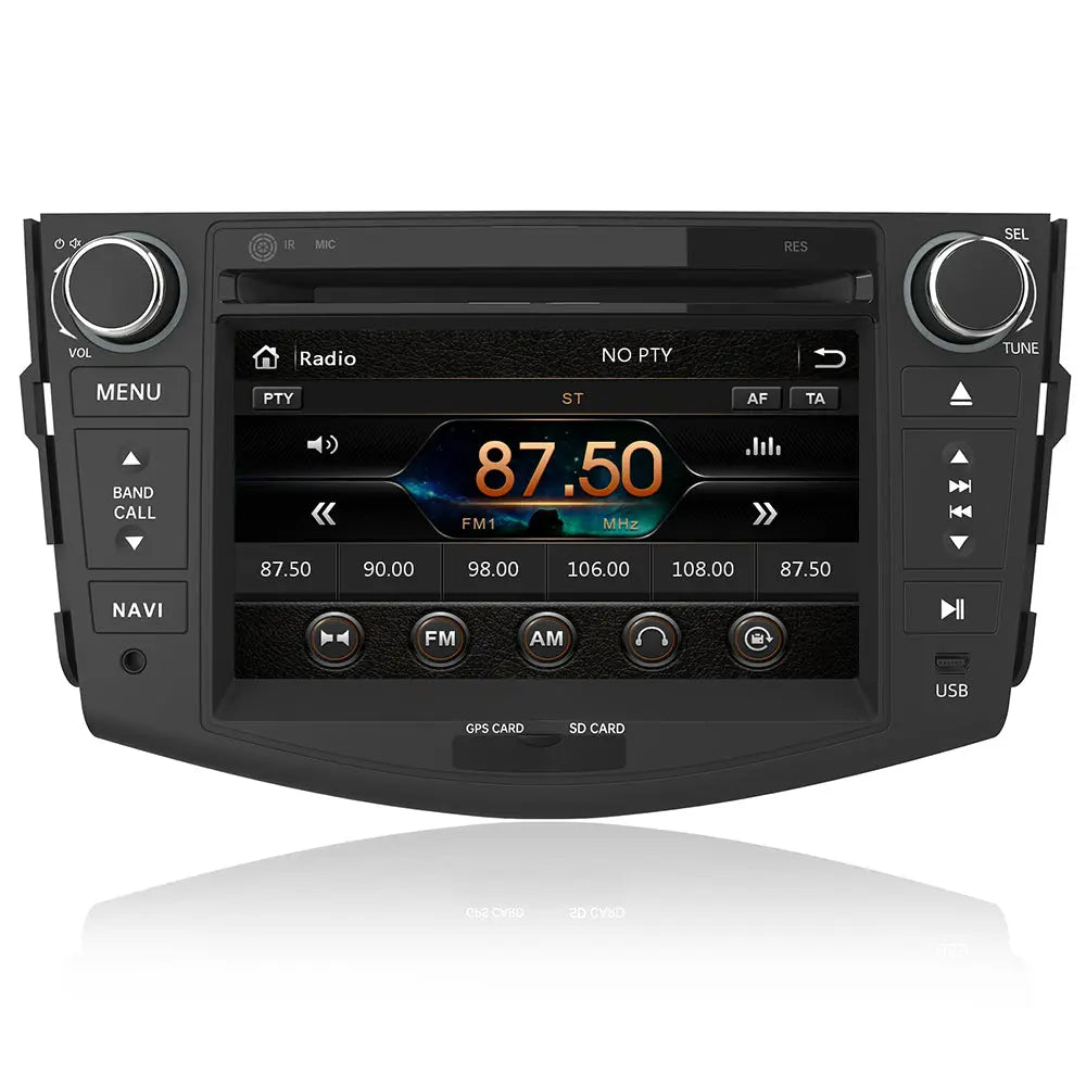 AWESAFE 2 DIN Car Radio for Toyota RAV4 2006-2012 with 7 Inch HD Touch Screen, CD DVD Player with GPS, Bluetooth, FM, RDS, USB, RCA, Support Mirrorlink/Parking Assist/Steering Wheel Control AWESAFE