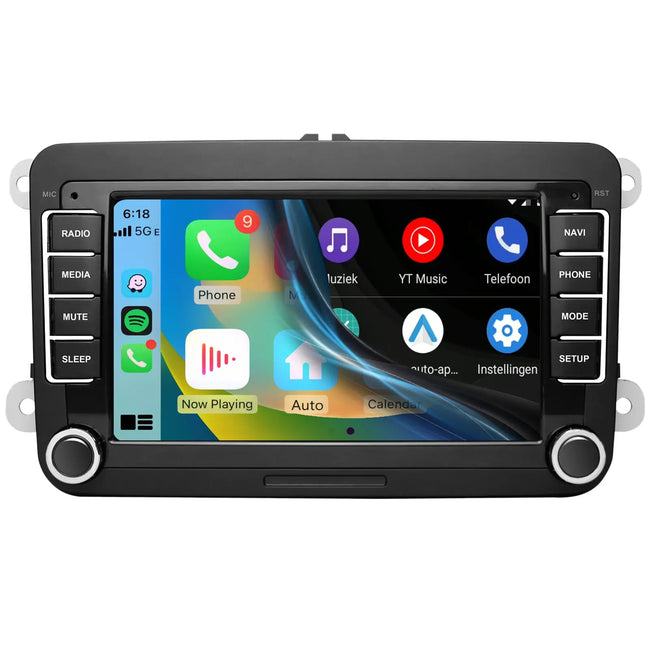 AWESAFE 2DIN 7 Zoll Touchscreen Autoradio für VW Polo Caddy, Seat, Skoda,Golf,mit Navigation, unterstützt Bluetooth, Carplay, Mirrorlink, WLAN, USB,FM, 2G+32G AWESAFE