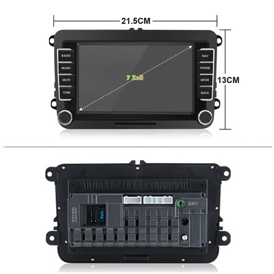 AWESAFE 2DIN 7 Zoll Touchscreen Autoradio für VW Polo Caddy, Seat, Skoda,Golf,mit Navigation, unterstützt Bluetooth, Carplay, Mirrorlink, WLAN, USB,FM, 2G+32G AWESAFE
