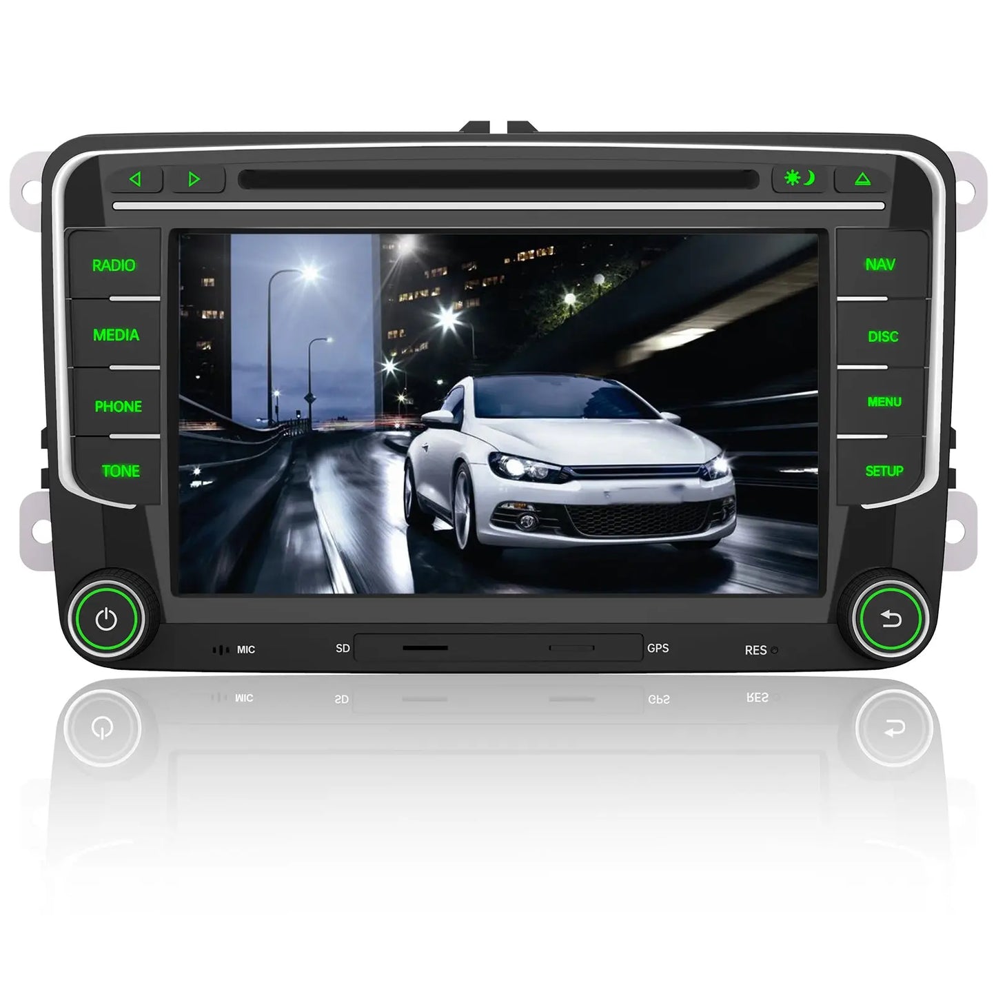 AWESAFE 2DIN Autoradio con Schermo Touchscreen 7 Pollici - Per Volkswagen Polo/Seat/Golf/EOS/Caddy/Skoda - Bluetooth, FM, AM, Lettore CD e DVD AWESAFE