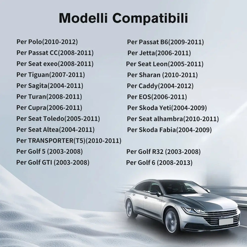 AWESAFE 2DIN Autoradio con Schermo Touchscreen 7 Pollici - Per Volkswagen Polo/Seat/Golf/EOS/Caddy/Skoda - Bluetooth, FM, AM, Lettore CD e DVD AWESAFE