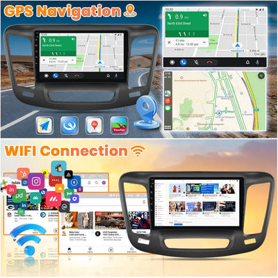 AWESAFE 2GB+64GB Android 13 Car Radio Stereo for Chrysler 200 200C 200S 2015-2017, with CarPlay&Android Auto Bluetooth GPS Navigation Backup Camera SWC AWESAFE SHOP