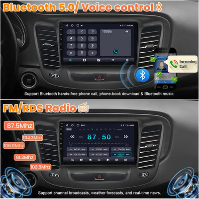 AWESAFE 2GB+64GB Android 13 Car Radio Stereo for Chrysler 200 200C 200S 2015-2017, with CarPlay&Android Auto Bluetooth GPS Navigation Backup Camera SWC AWESAFE SHOP