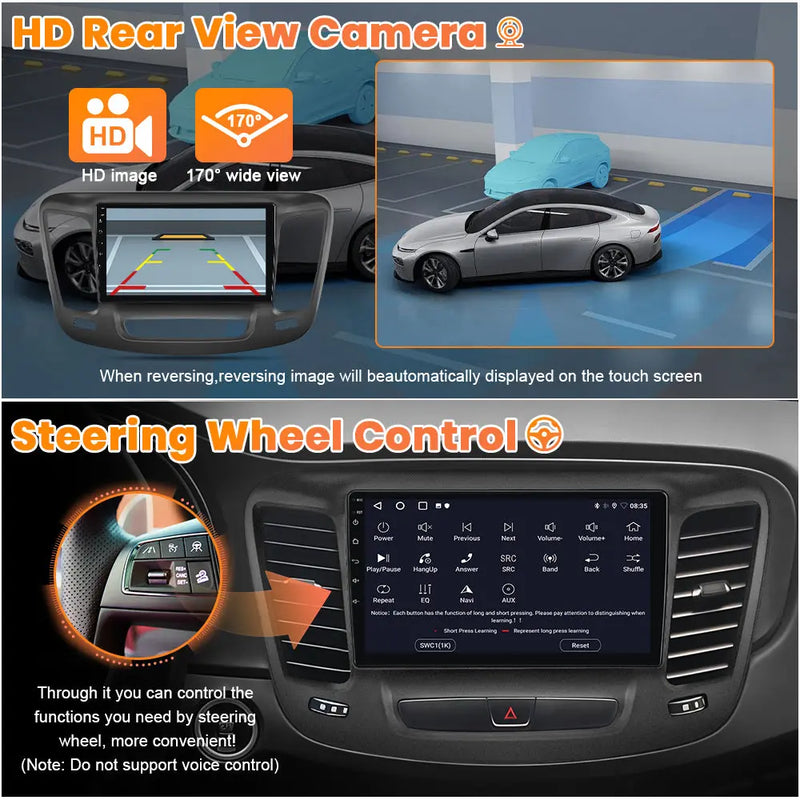 AWESAFE 2GB+64GB Android 13 Car Radio Stereo for Chrysler 200 200C 200S 2015-2017, with CarPlay&Android Auto Bluetooth GPS Navigation Backup Camera SWC AWESAFE SHOP