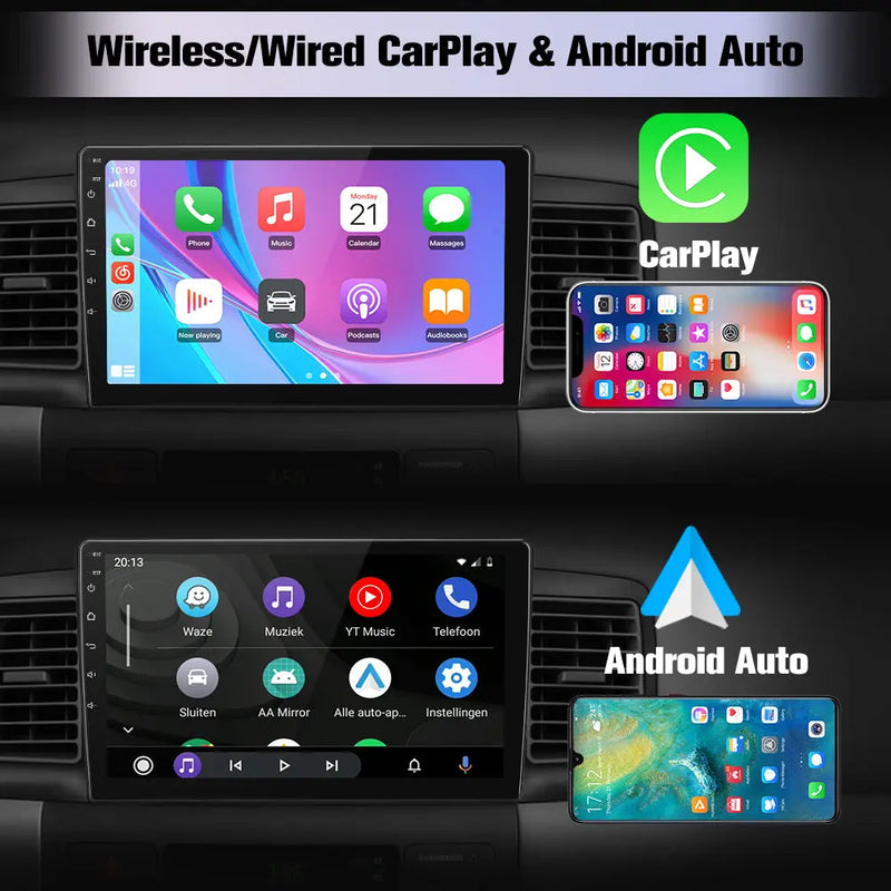 AWESAFE 2+64G Car Stereo for Toyota Corolla EX120 EX130 2000-2008, Android 13 Car Radio Wireless Carplay/Android Auto,7“ Touch Screen GPS WiFi Bluetooth FM/RDS Mirror Link SWC Backup Camera AWESAFE