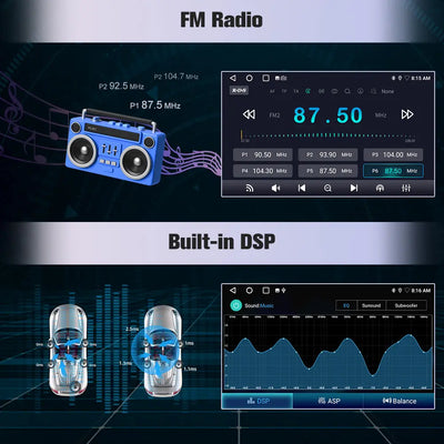 AWESAFE 2+64G Car Stereo for Toyota Corolla EX120 EX130 2000-2008, Android 13 Car Radio Wireless Carplay/Android Auto,7“ Touch Screen GPS WiFi Bluetooth FM/RDS Mirror Link SWC Backup Camera AWESAFE