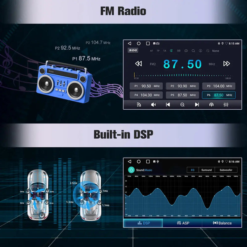AWESAFE 2+64G Car Stereo for Toyota Corolla EX120 EX130 2000-2008, Android 13 Car Radio Wireless Carplay/Android Auto,7“ Touch Screen GPS WiFi Bluetooth FM/RDS Mirror Link SWC Backup Camera AWESAFE