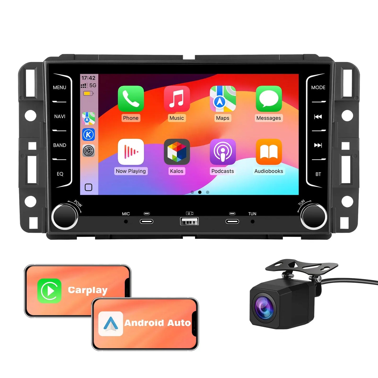 AWESAFE 4Core 64GB Car Radio for Chevy Silverado 1500 2500 3500 2007-2013,for Silverado GMC Sierra Acadia Touch Screen Android Stereo, CarPlay Android Auto, AM FM DSP, Backup Camera AWESAFE