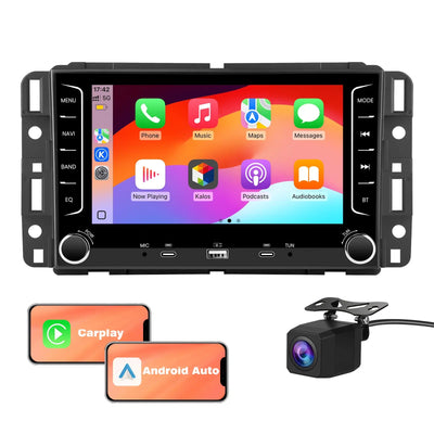 AWESAFE 4Core 64GB Car Radio for Chevy Silverado 1500 2500 3500 2007-2013,for Silverado GMC Sierra Acadia Touch Screen Android Stereo, CarPlay Android Auto, AM FM DSP, Backup Camera AWESAFE