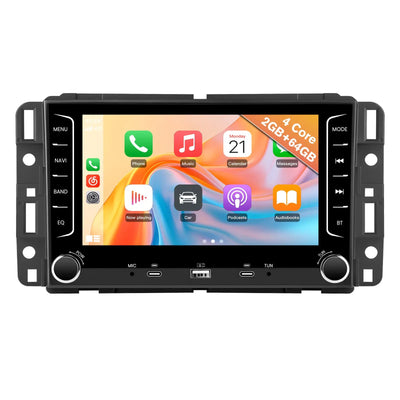 AWESAFE 4Core 64GB Car Radio for Chevy Silverado 1500 2500 3500 2007-2013,for Silverado GMC Sierra Acadia Touch Screen Android Stereo, CarPlay Android Auto, AM FM DSP, Backup Camera AWESAFE