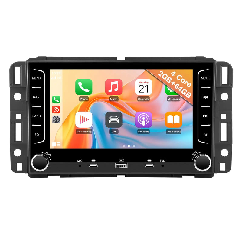 AWESAFE 4Core 64GB Car Radio for Chevy Silverado 1500 2500 3500 2007-2013,for Silverado GMC Sierra Acadia Touch Screen Android Stereo, CarPlay Android Auto, AM FM DSP, Backup Camera AWESAFE