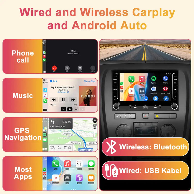 AWESAFE 4Core 64GB Car Radio for Chevy Silverado 1500 2500 3500 2007-2013,for Silverado GMC Sierra Acadia Touch Screen Android Stereo, CarPlay Android Auto, AM FM DSP, Backup Camera AWESAFE