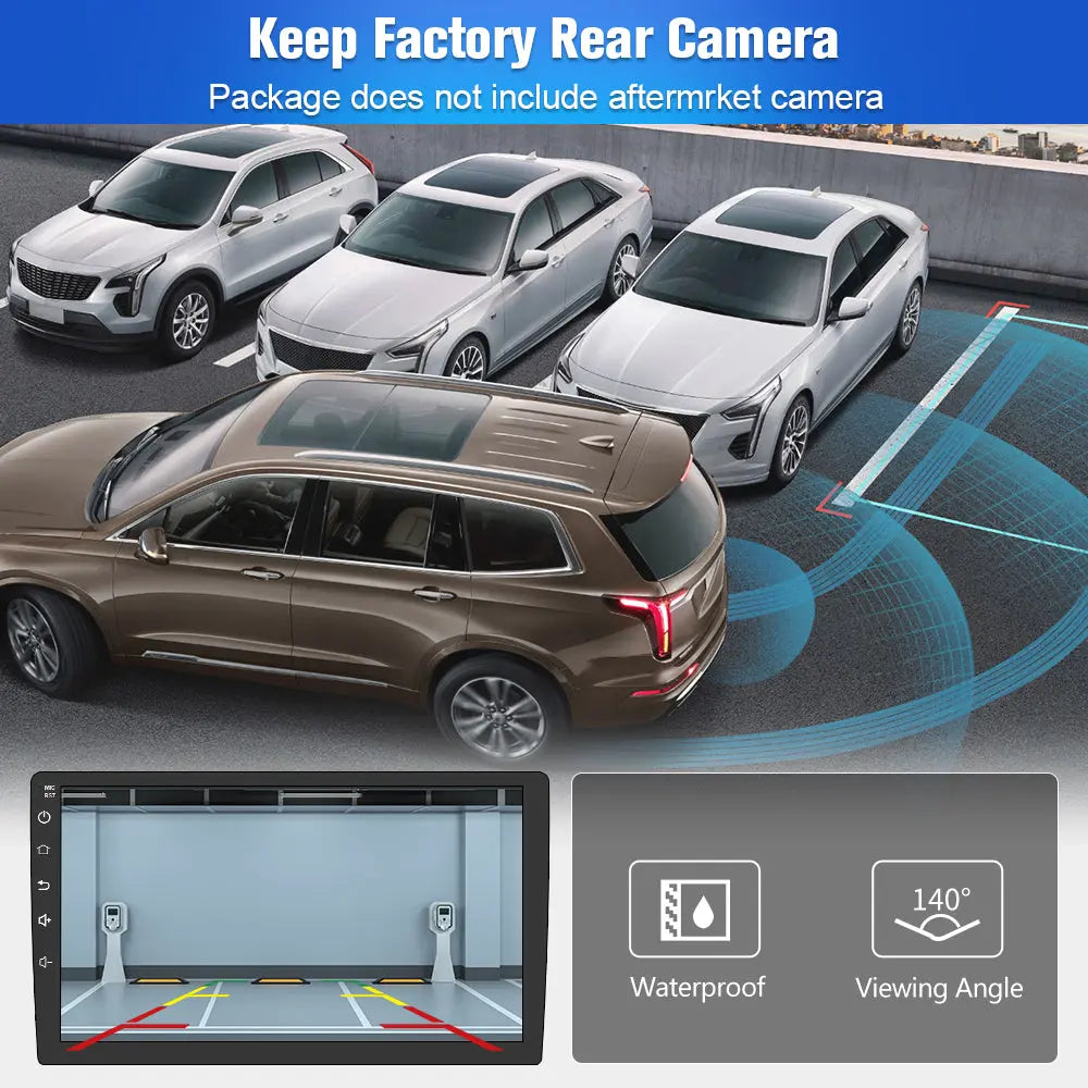 AWESAFE 4GB+64GB Andriod 13 Car Radio Stereo for Toyota Highlander 2014-2019 ,10.1 inch TouchScreen Radio with Built in Wireless Carplay Android Auto GPS Navigation & WiFi AWESAFE