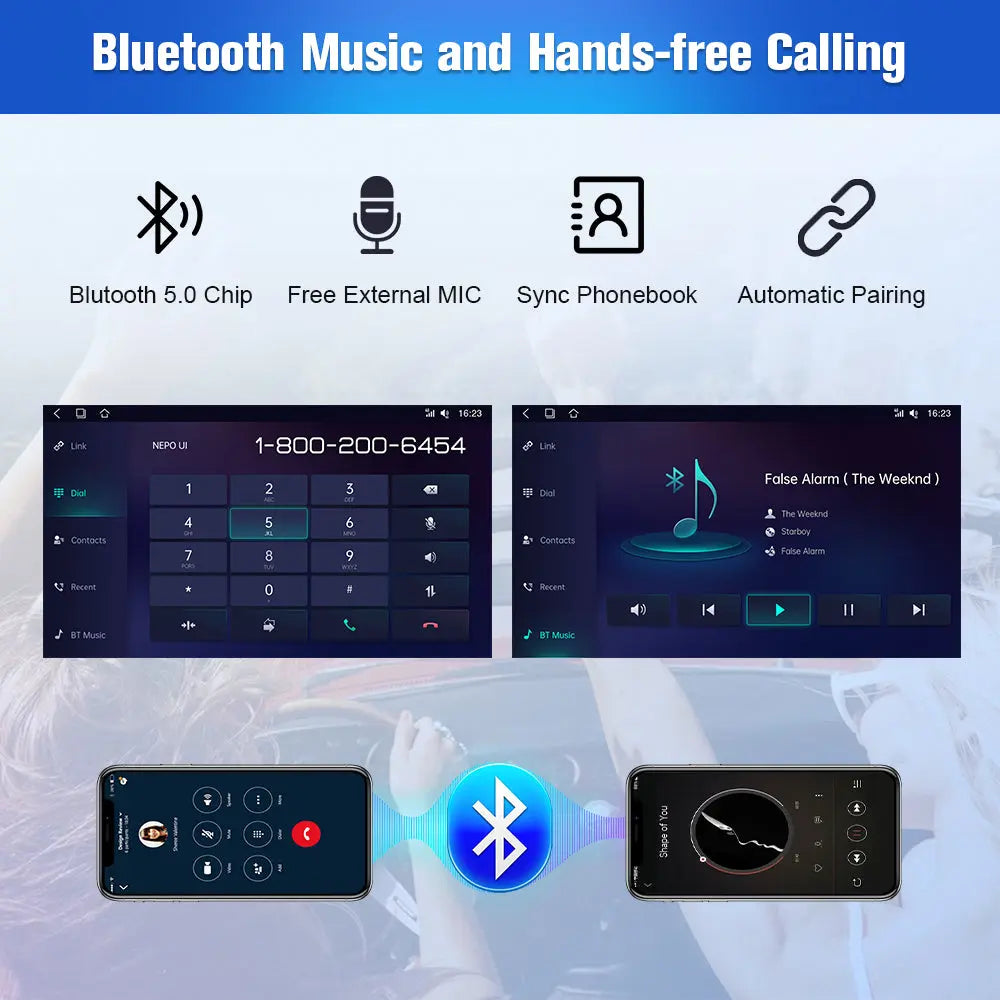 AWESAFE 4GB+64GB Andriod 13 Car Radio Stereo for Toyota Highlander 2014-2019 ,10.1 inch TouchScreen Radio with Built in Wireless Carplay Android Auto GPS Navigation & WiFi AWESAFE