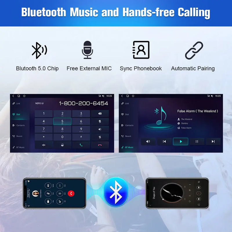 AWESAFE 4GB+64GB Andriod 13 Car Radio Stereo for Toyota Highlander 2014-2019 ,10.1 inch TouchScreen Radio with Built in Wireless Carplay Android Auto GPS Navigation & WiFi AWESAFE