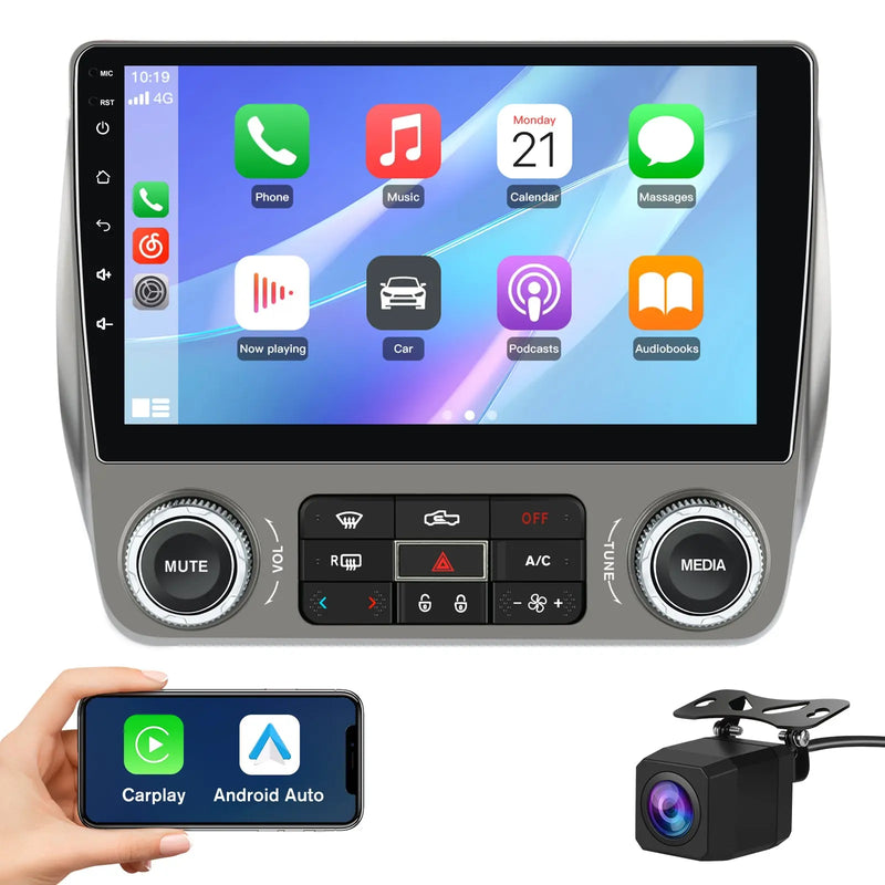 AWESAFE 4GB+64GB Car Stereo with CarPlay GPS Bluetooth WiFi for Chevrolet Chevy Camaro 2010-2012 AWESAFE