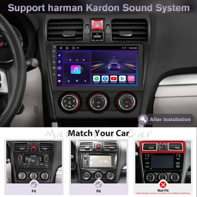AWESAFE 4G+64G Android 13 Car Radio Stereo Subaru Forester WRX Impreza 2013 2014 2015 Suitable for Harman Kardon Systems 9" Touchscreen Head Unit with Carplay/Android Auto Bluetooth AWESAFE