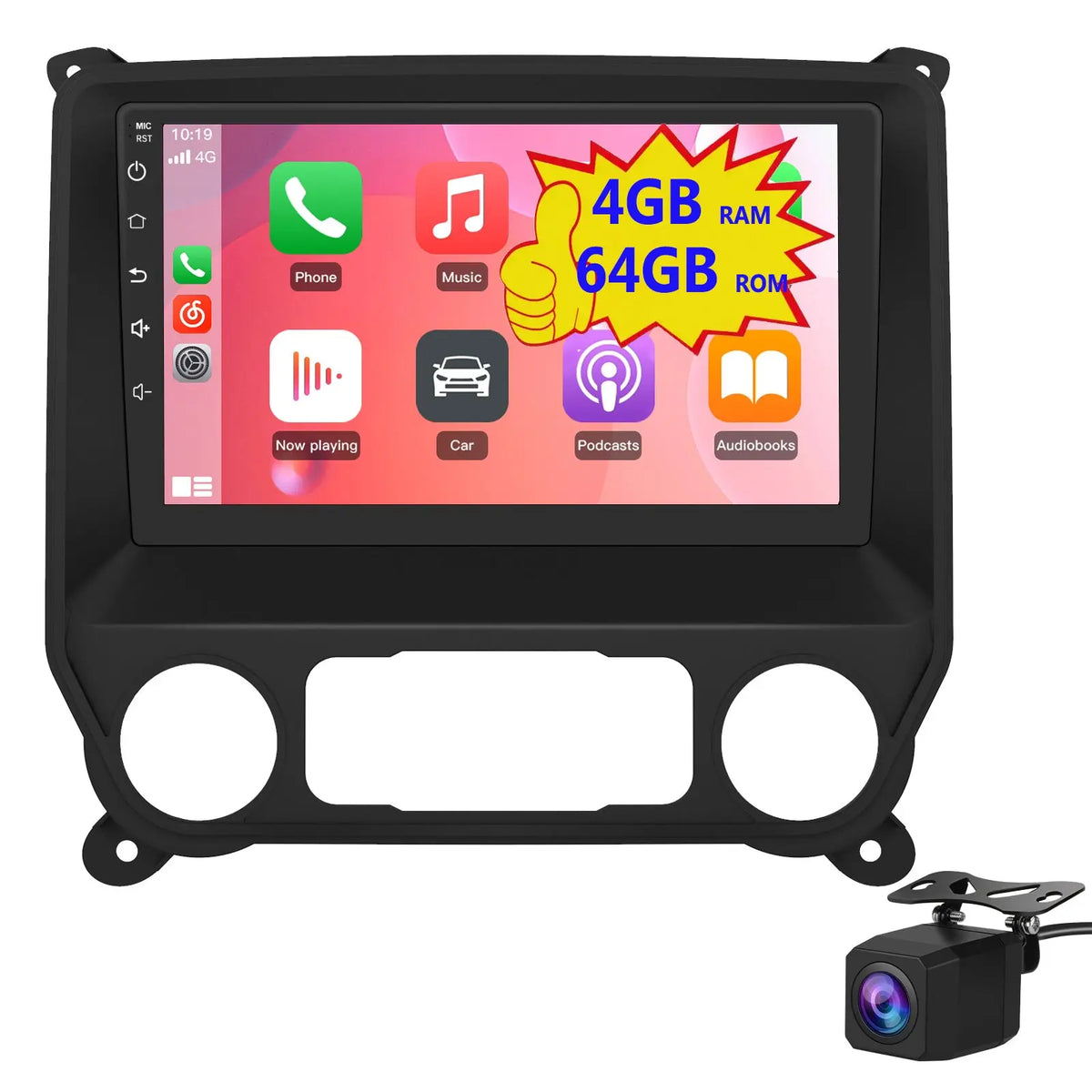 AWESAFE 4G+64G Car Radio for Chevrolet Silverado GMC Sierra 2014-2018 AWESAFE