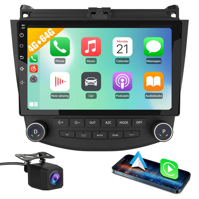 AWESAFE 4G+64G Car Stereo for Honda Accord 2003-2007, Touchscreen Car Radio with WiFi, GPS Navigation, and Bluetooth AWESAFE SHOP