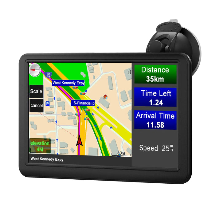 AWESAFE 7 Inch GPS Navigator for Trucks Vans Small Medium Campers RVs Compatible 12 24V 2025 Map Free Update AWESAFE