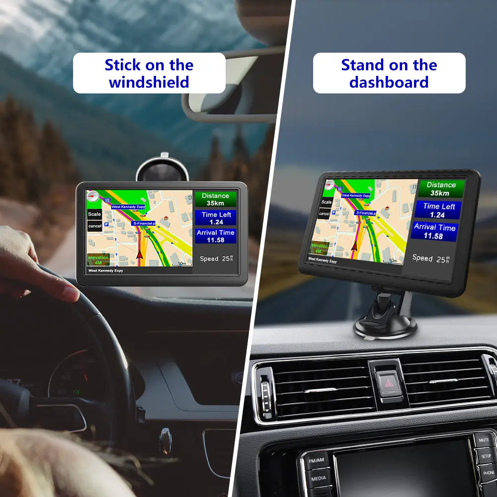 AWESAFE 7 Inch GPS Navigator for Trucks Vans Small Medium Campers RVs Compatible 12 24V 2025 Map Free Update AWESAFE