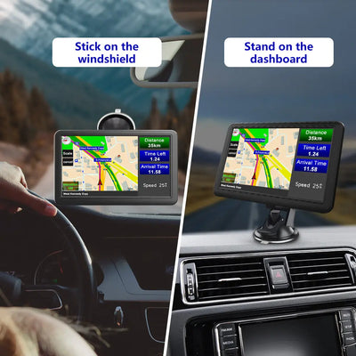 AWESAFE 7 Inch GPS Navigator for Trucks Vans Small Medium Campers RVs Compatible 12 24V 2025 Map Free Update AWESAFE