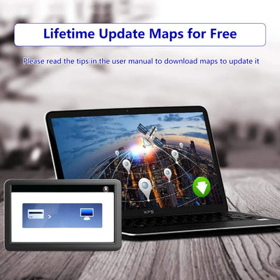 AWESAFE 7 Inch GPS Navigator for Trucks Vans Small Medium Campers RVs Compatible 12 24V 2025 Map Free Update AWESAFE