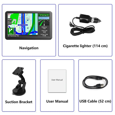 AWESAFE 7 Inch GPS Navigator for Trucks Vans Small Medium Campers RVs Compatible 12 24V 2025 Map Free Update AWESAFE