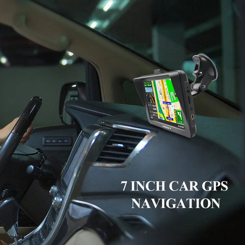 AWESAFE 7-Inch GPS Navigator with Sun Visor, Bluetooth, and Lifetime Map Updates for Europe AWESAFE