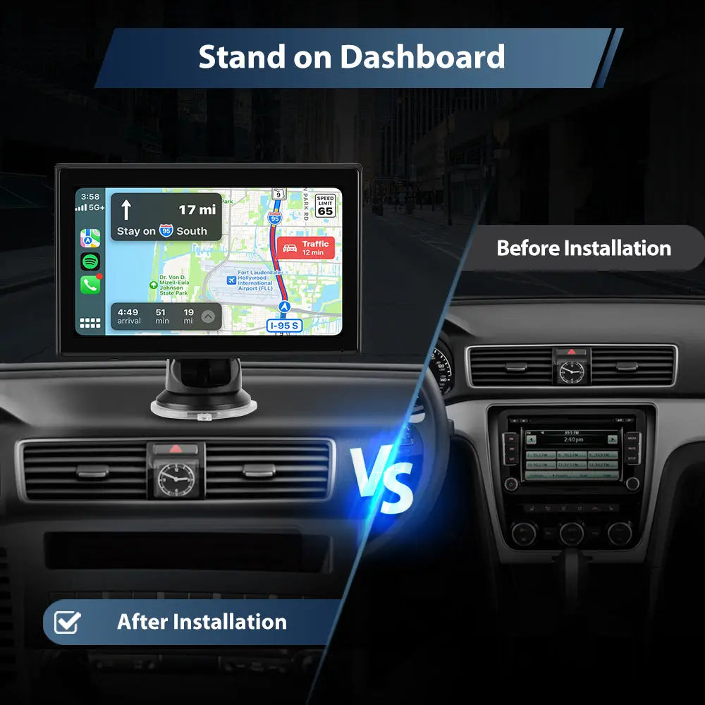 AWESAFE 7 Inch Portable CarPlay 2026 Upgraded with Wireless CarPlay & Android Auto HD IPS Touchscreen Car Radio Voice Control GPS Navigation for Cars Bluetooth AUX for Vehicles (with Reverse Camera) AWESAFE SHOP