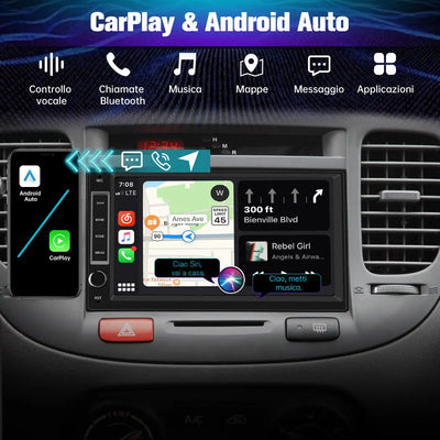 AWESAFE 7 Pollici Android 12 Autoradio universale 1DlN 2DIN, supporto Bluetooth WiFi Navigazione GPS AWESAFE